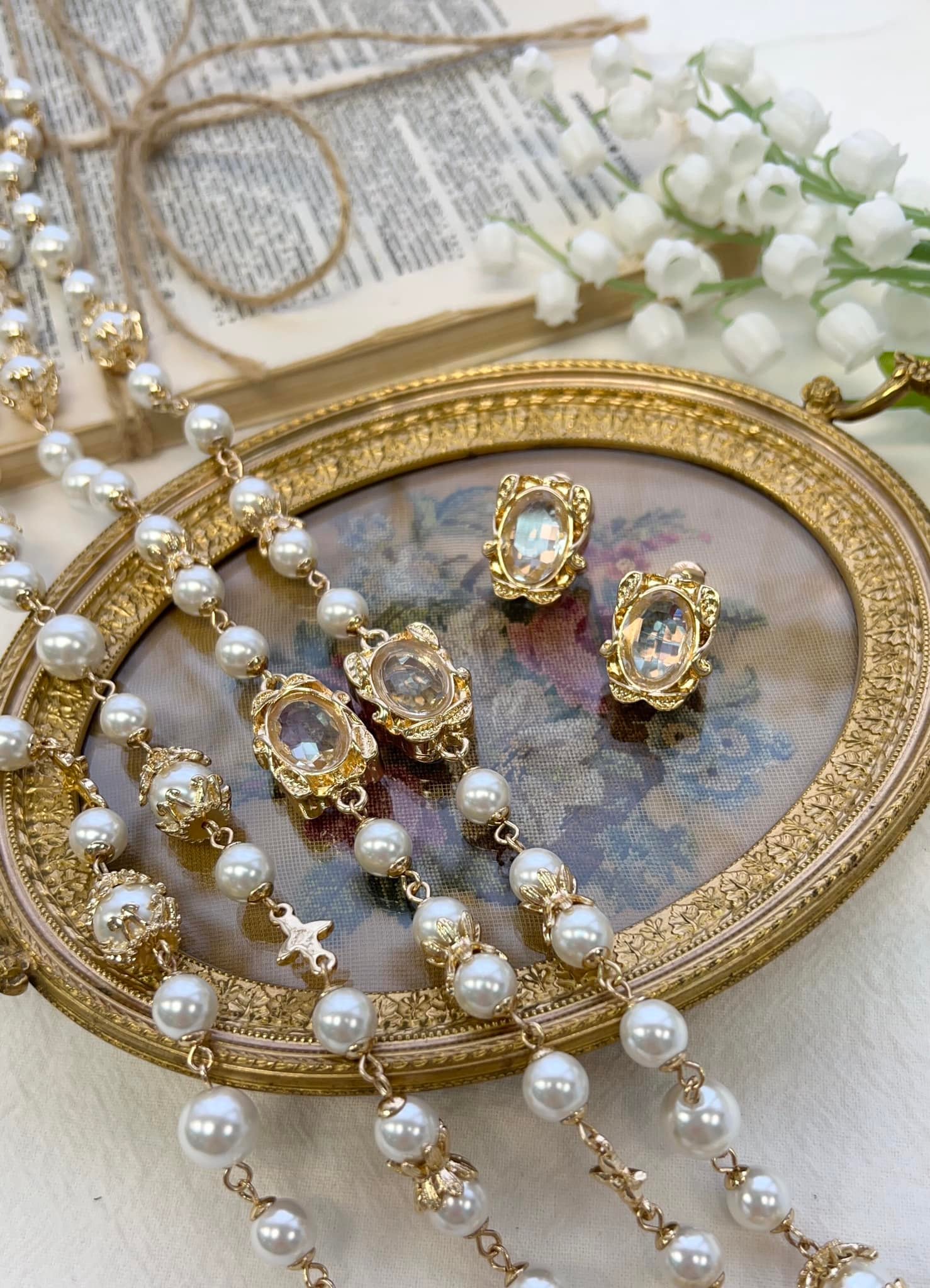 Hera女神系列首飾-珍珠白