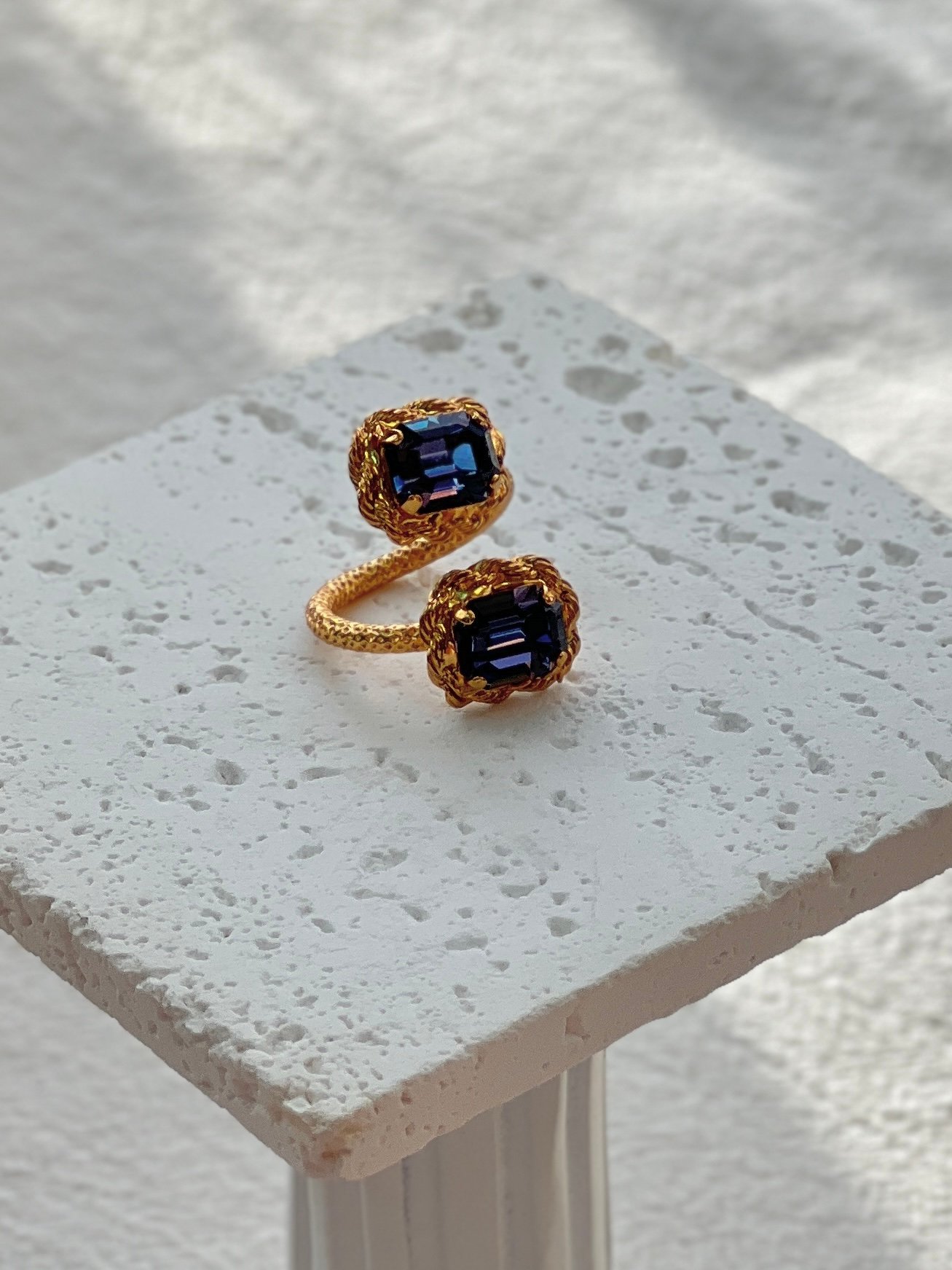 MONNALUNA-Crystal and Spiga Ring