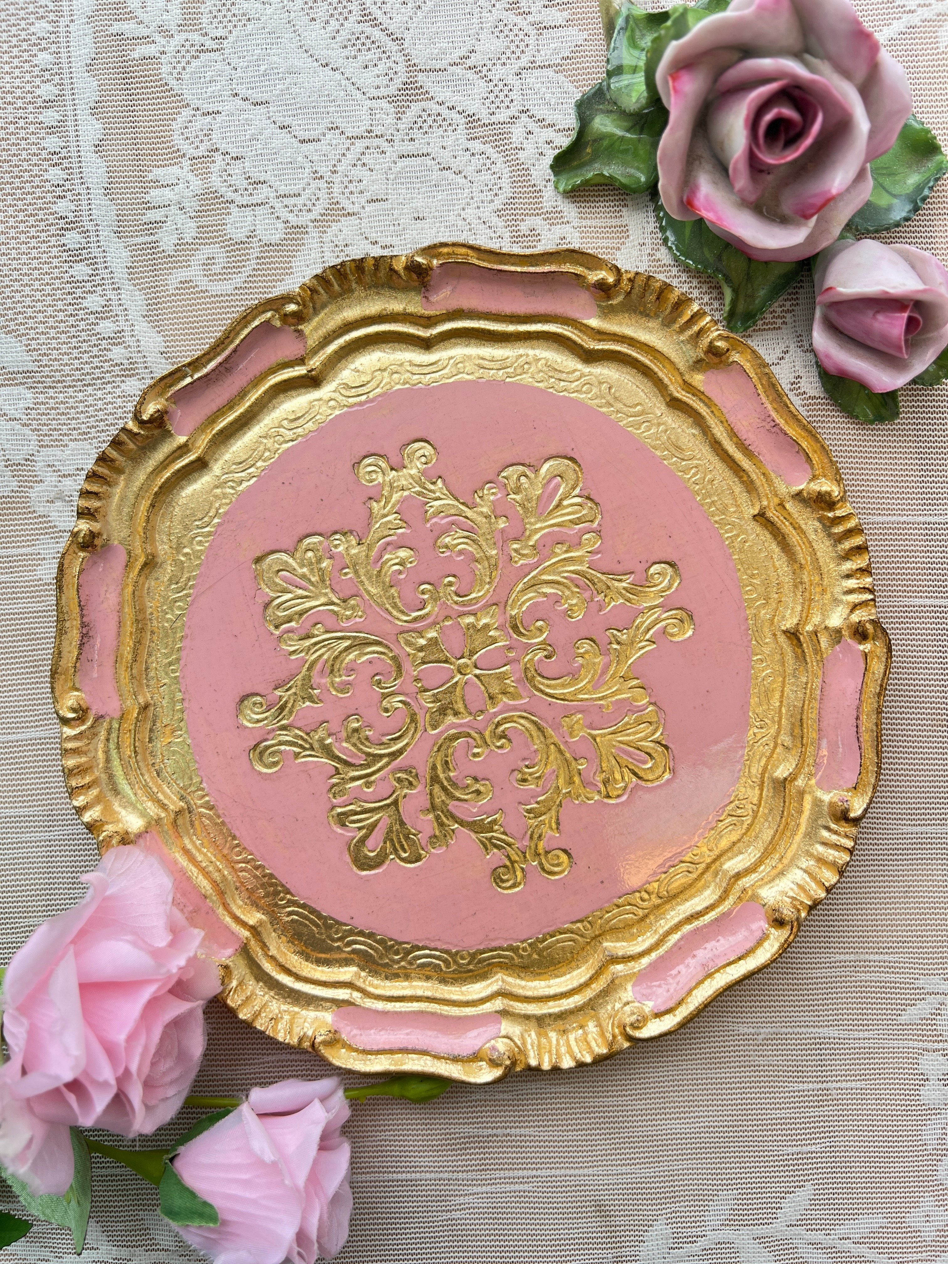 義大利佛羅倫斯手工圖騰小茶盤