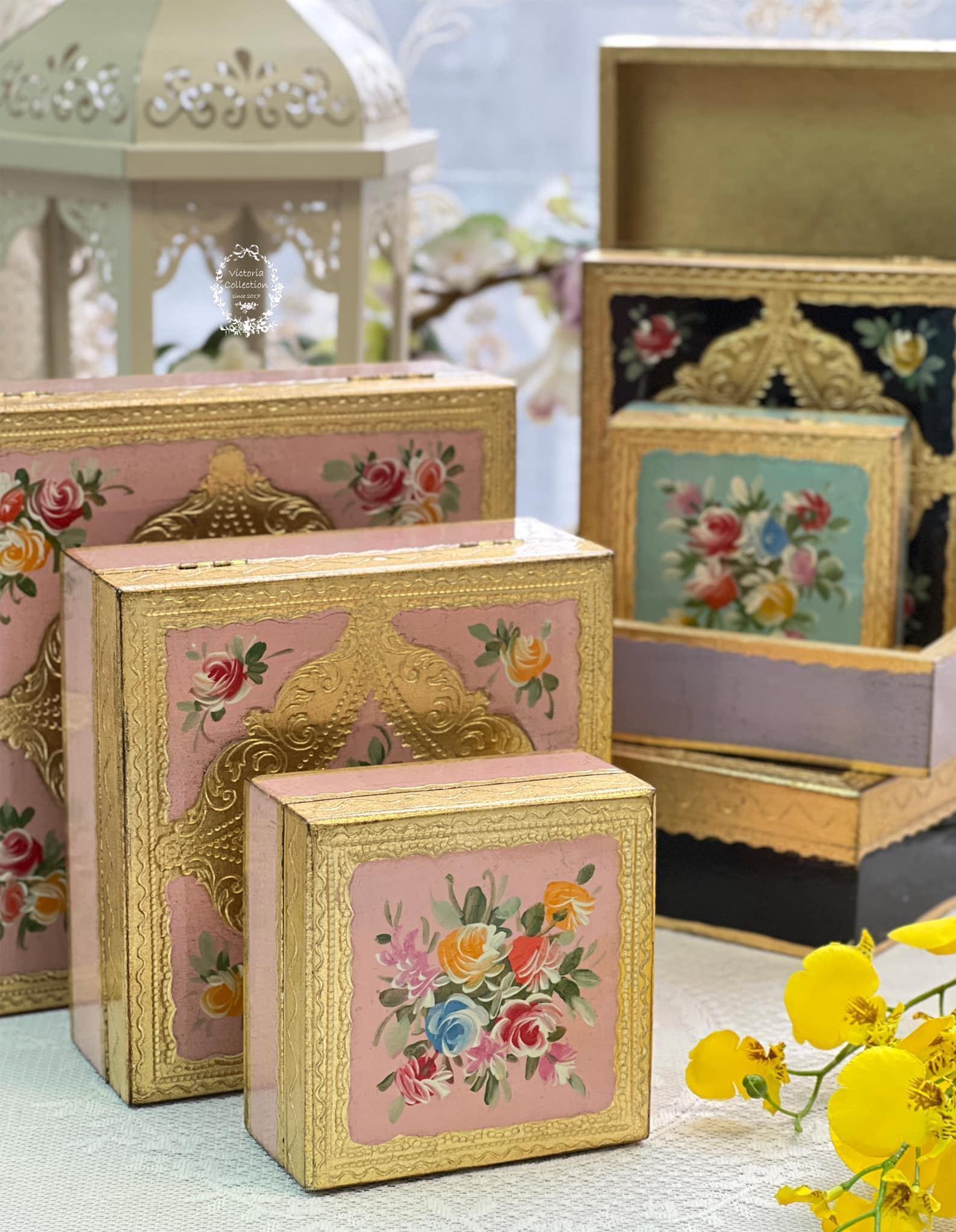 義大利佛羅倫斯手工方形儲物盒