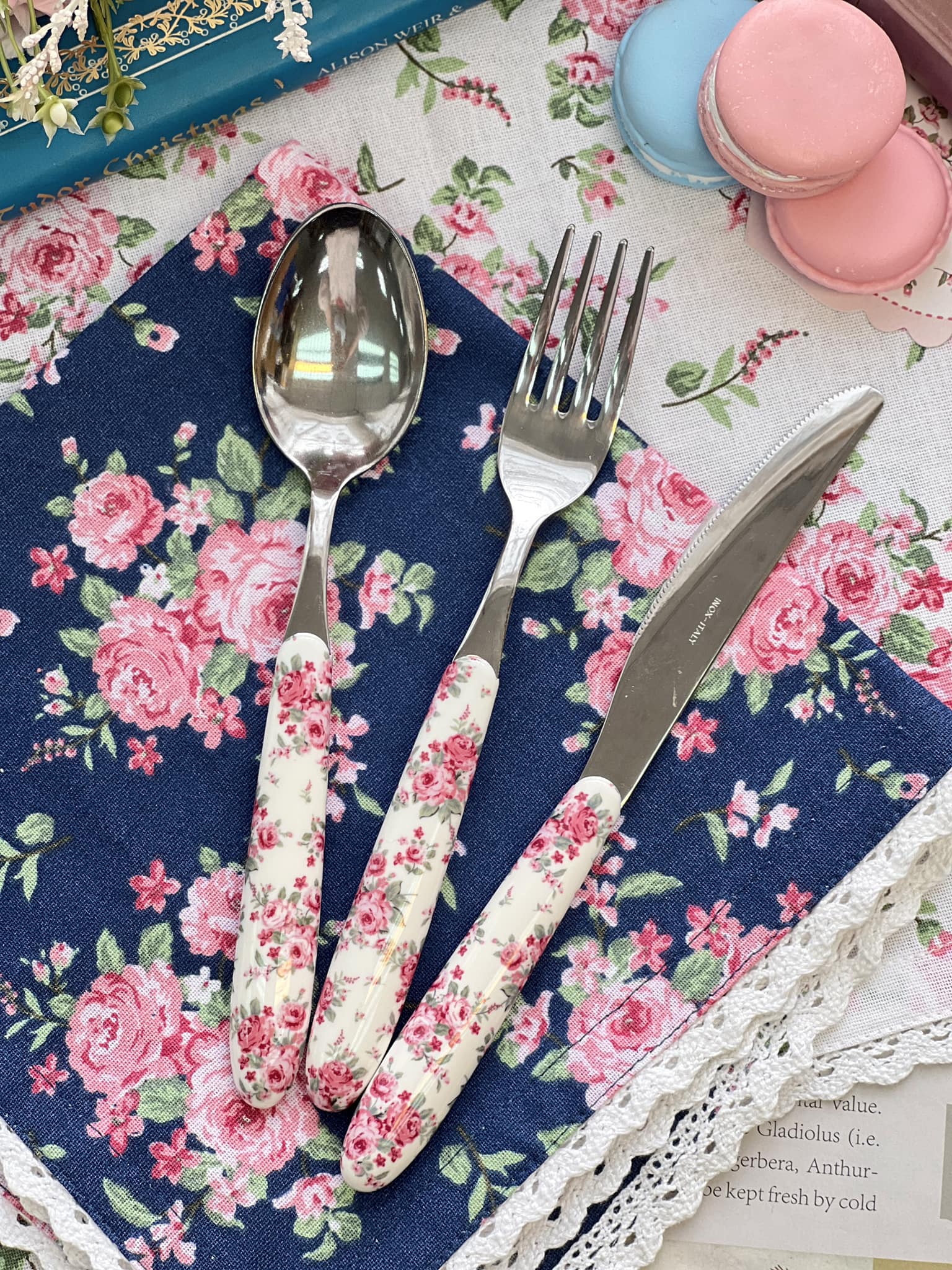 Isabelle Rose玫瑰韻致餐具系列-湯匙/叉子/餐刀