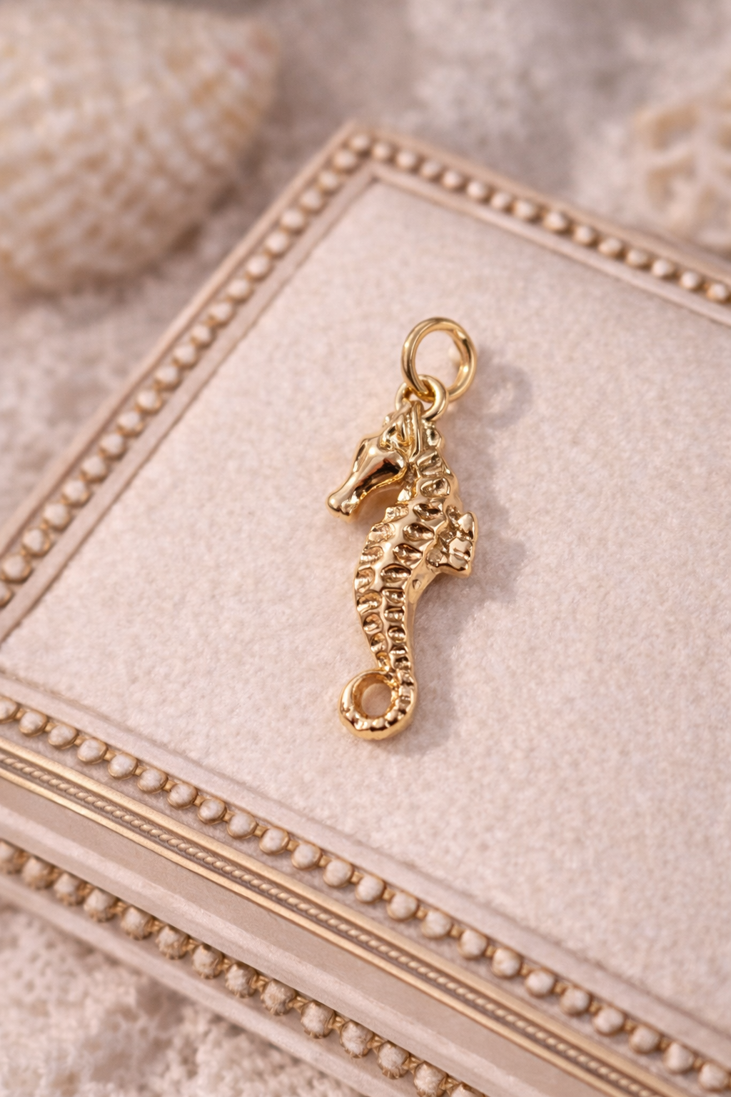 法式金色小海馬可變式吊墜
