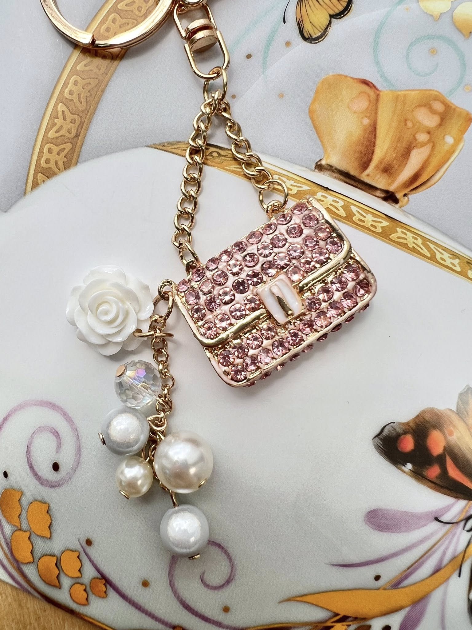 璀璨小香風鑰匙圈