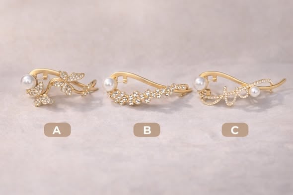 氣質珍珠蝶舞髮扎