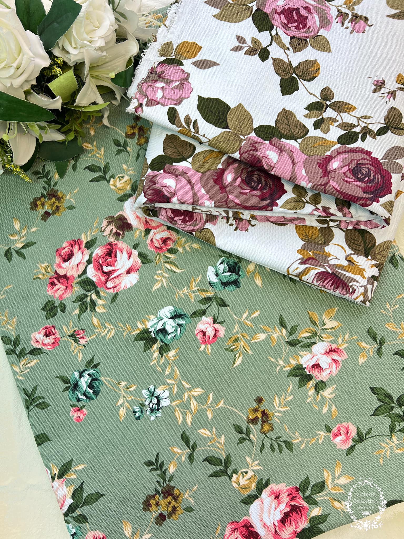 法式田園玫瑰美布/裸布