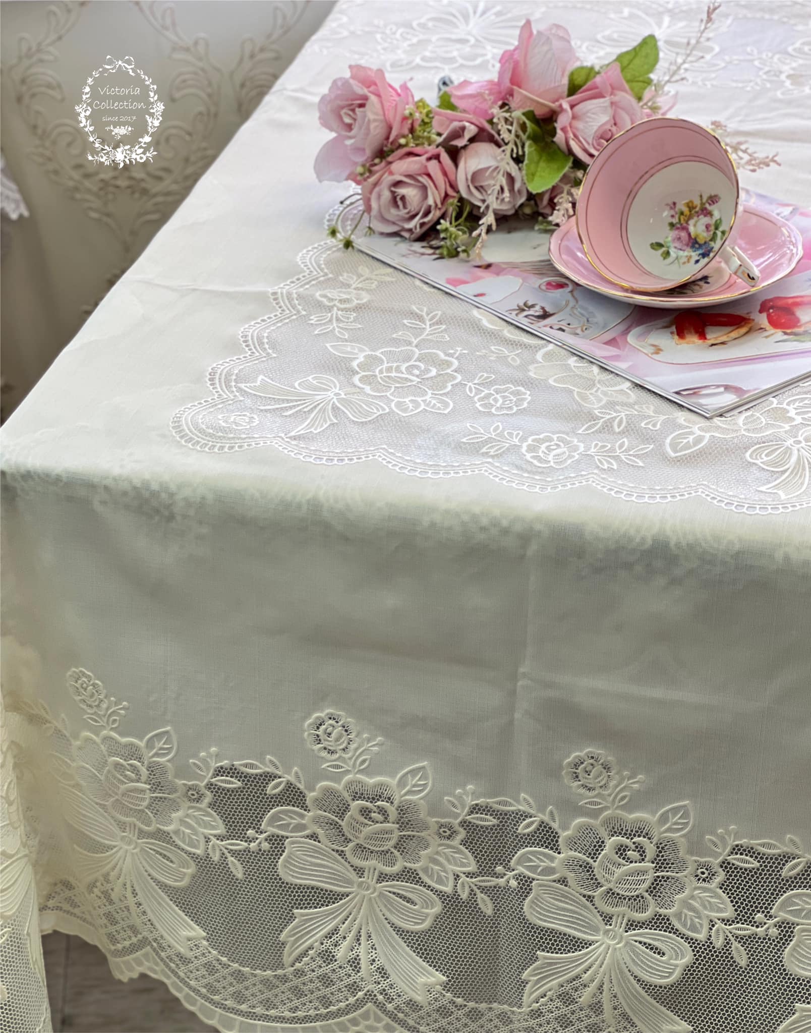 玫瑰PVC防水桌布