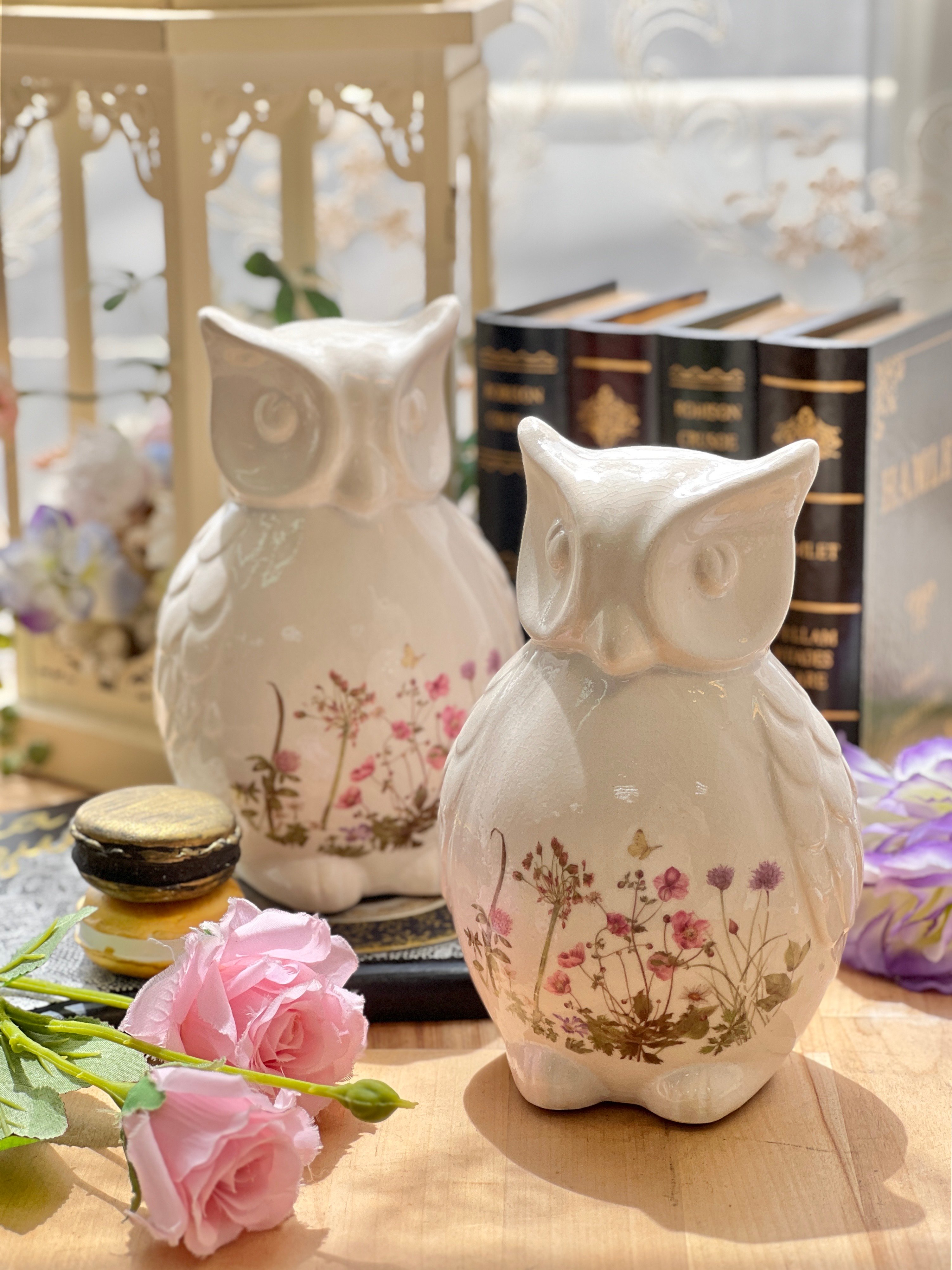 野花詩境·陶瓷貓頭鷹