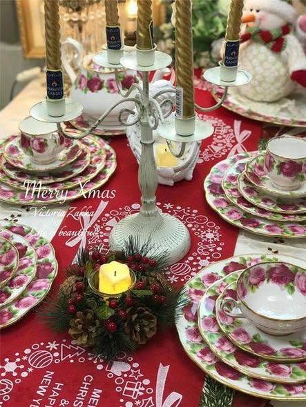 聖誕新年快樂桌旗