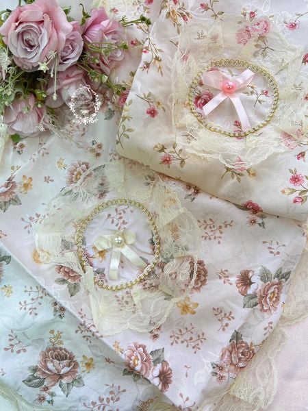 歐式花朵蕾絲邊風扇罩