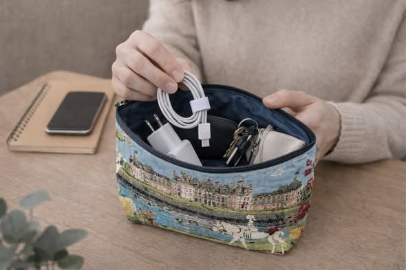 歐洲ADL刺繡大化妝包/收納包-香波爾堡