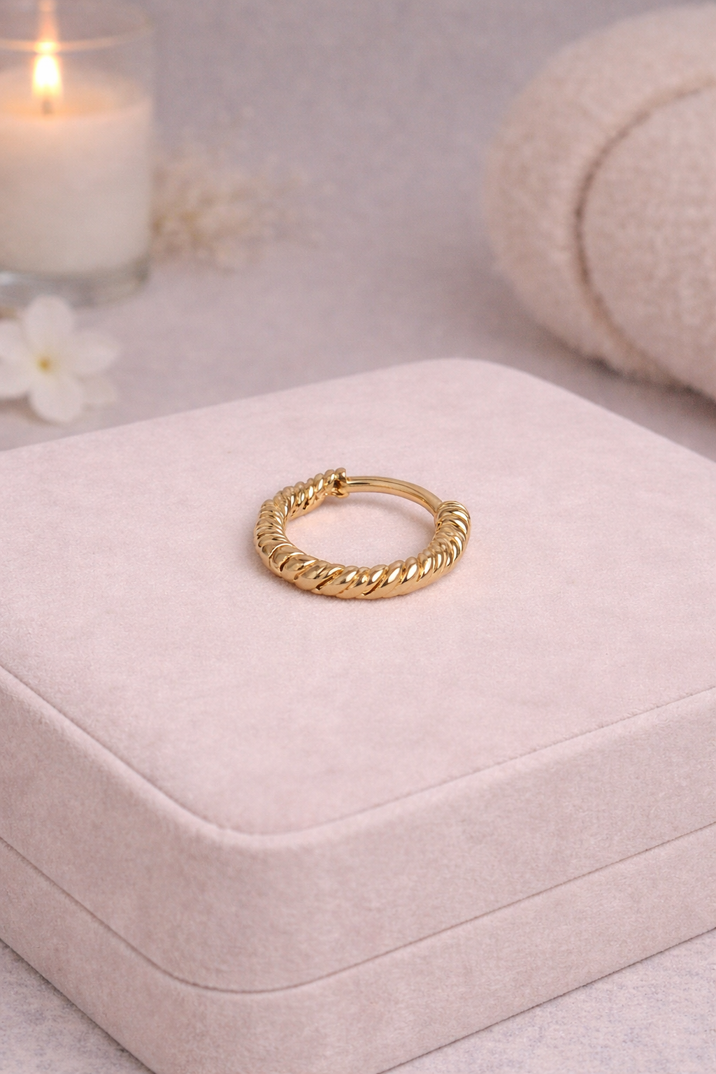 法式扭結迷你耳環｜單只