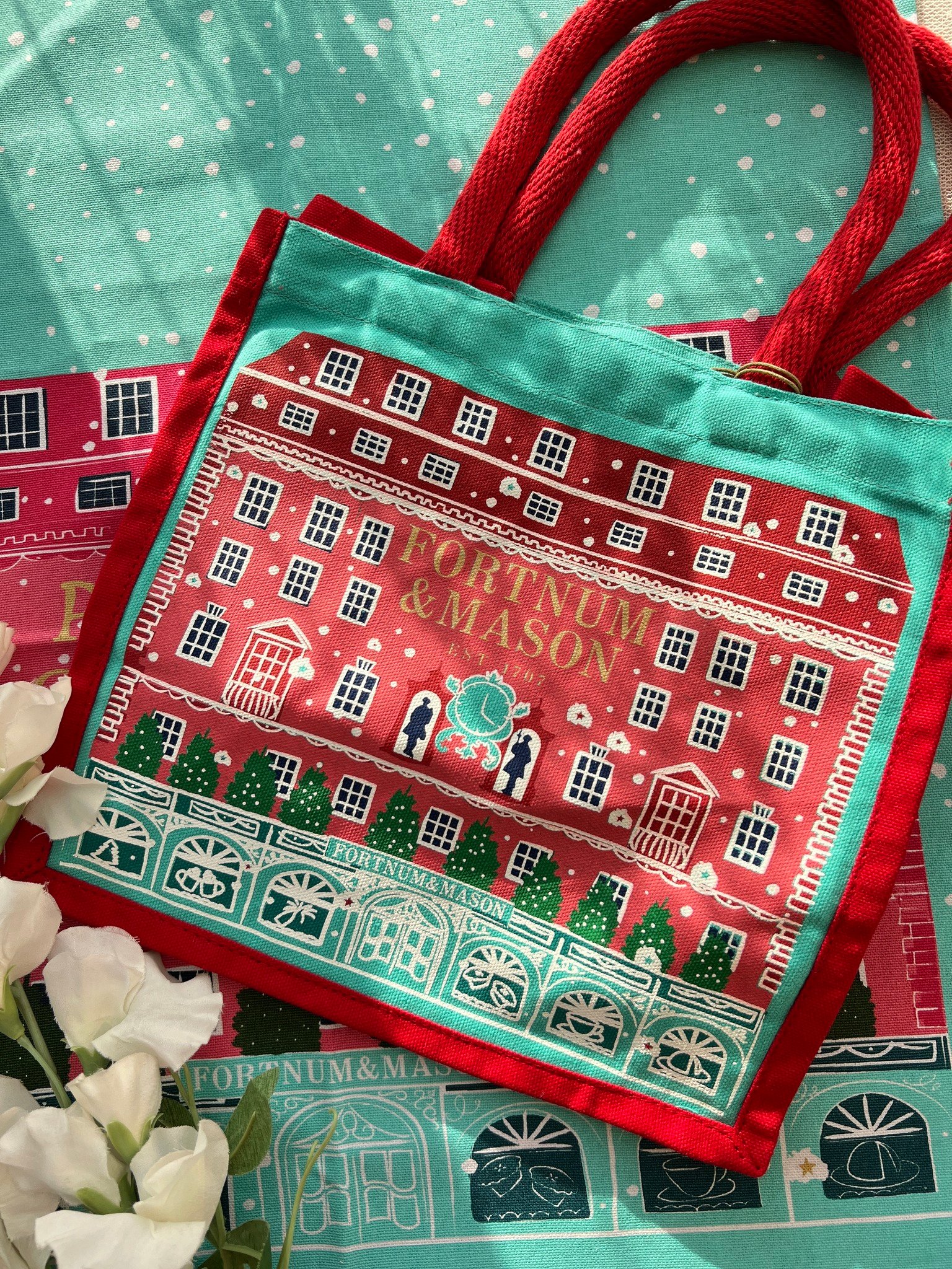 Fortnum & Masion聖誕節限定限量款系列提袋/茶巾