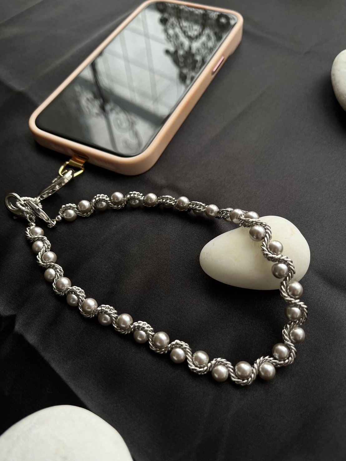 手機珍珠手拿繩