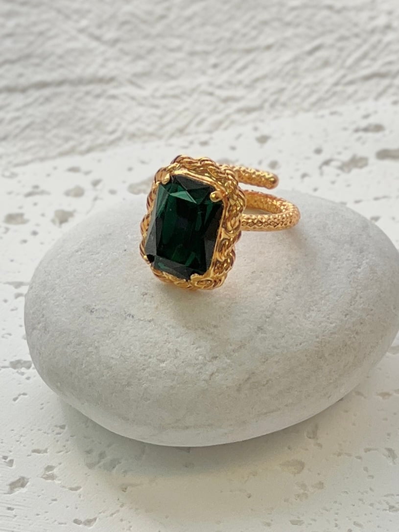 MONNALUNA-Crystal and Spiga Ring