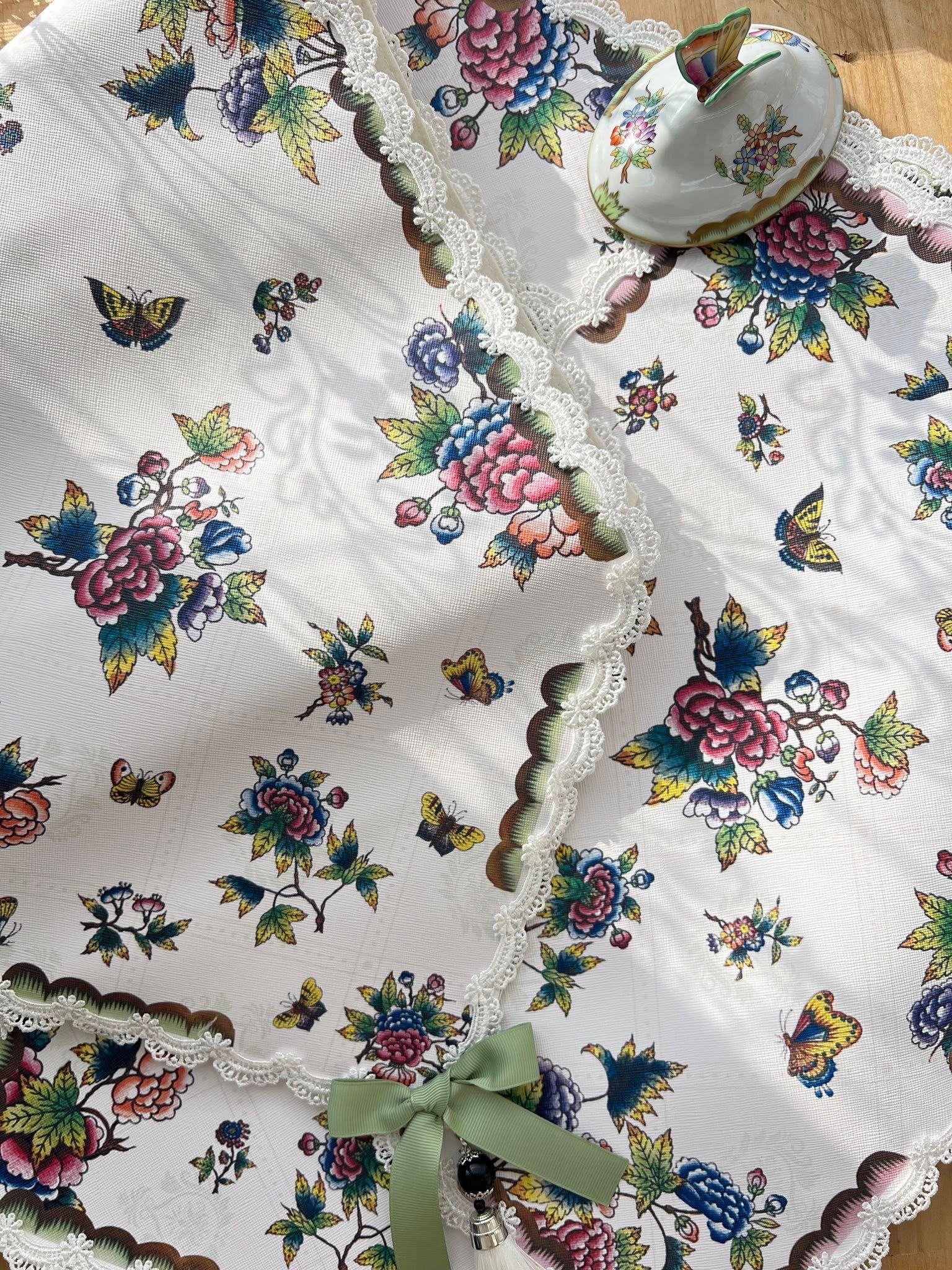 維多利亞蝶語花卉餐墊/桌旗