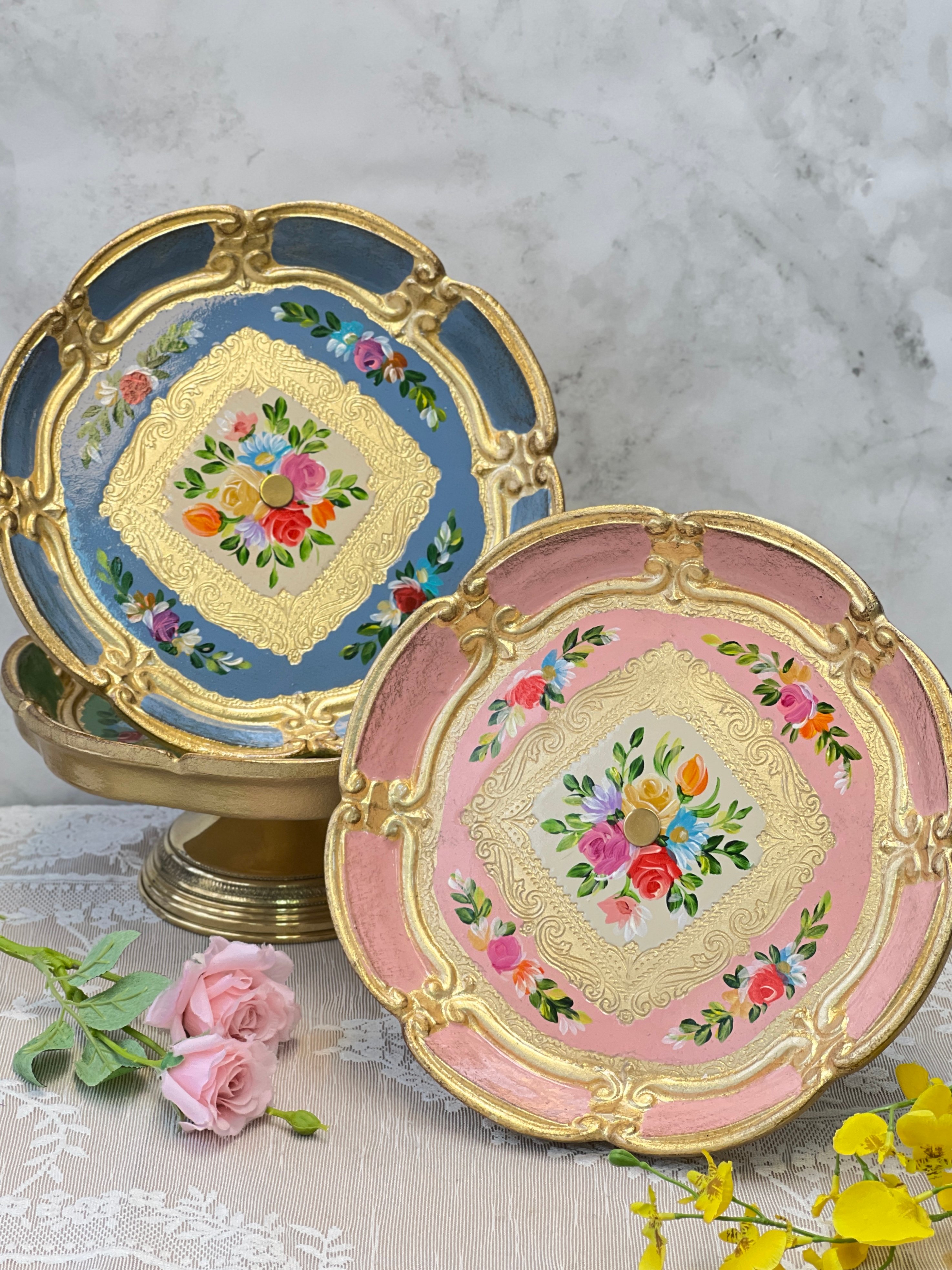 義大利佛羅倫斯手工高腳盤