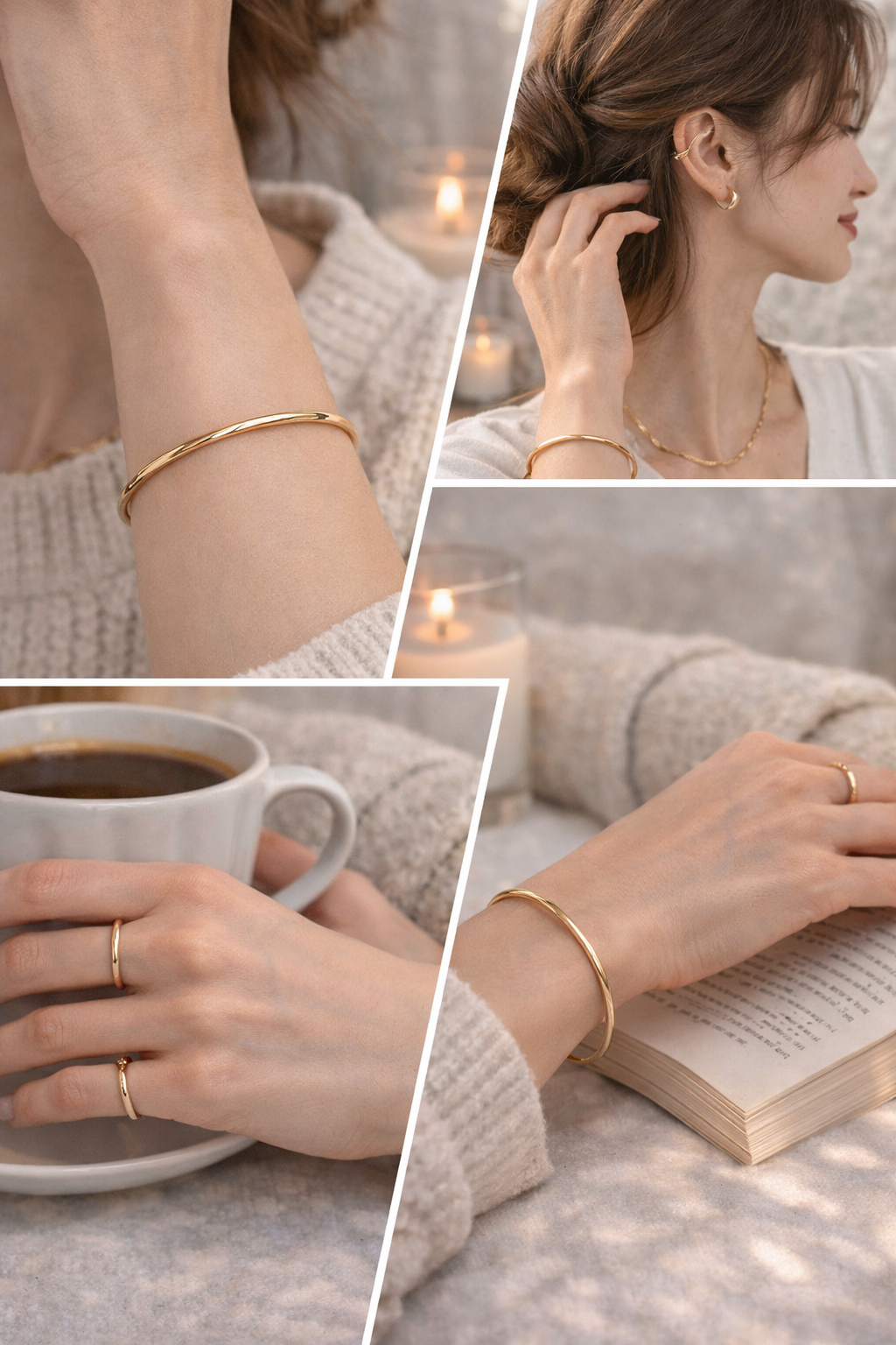 法式簡約可調式手環