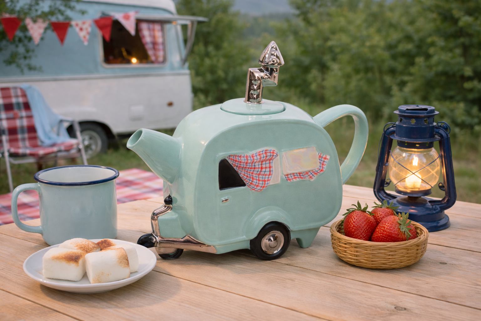 英國造型壺-小旅行露營車(中)Caravan