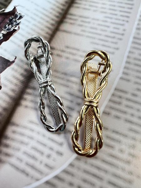 正韓飾品-蝴蝶繩結髮夾