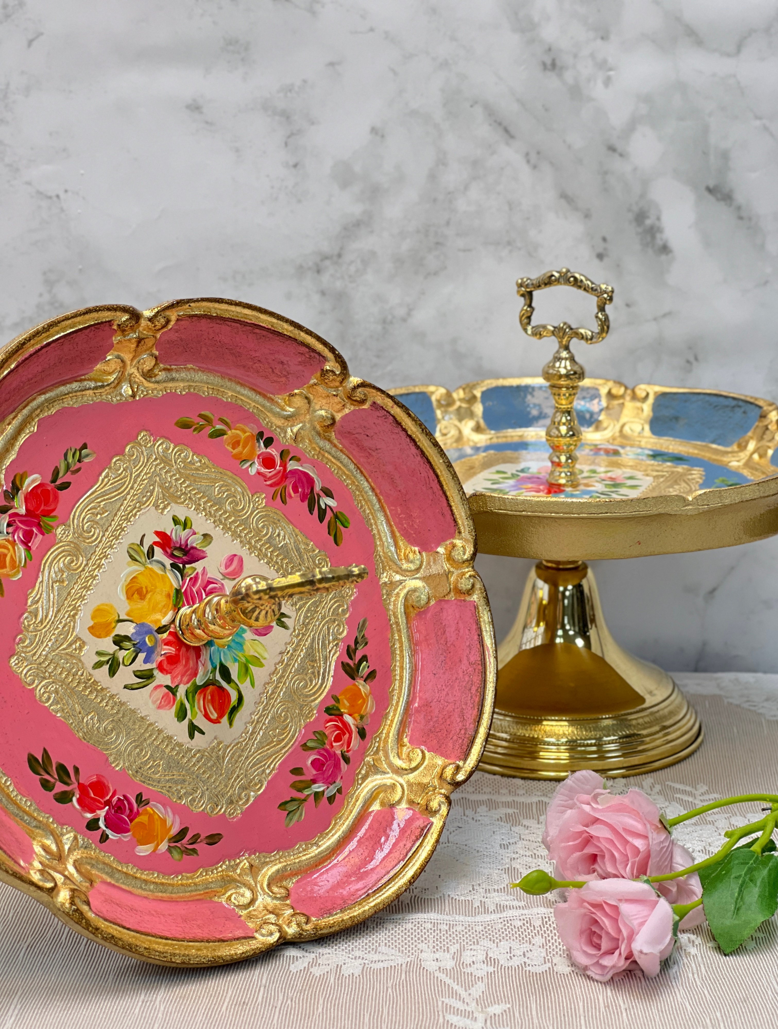 義大利佛羅倫斯手工高腳蛋糕盤