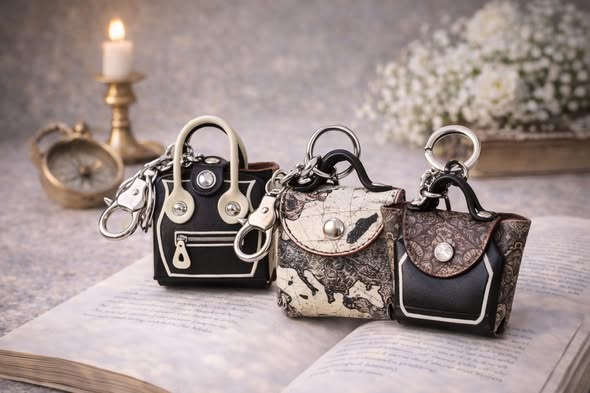 歐風微奢迷你包鑰匙圈/掛飾