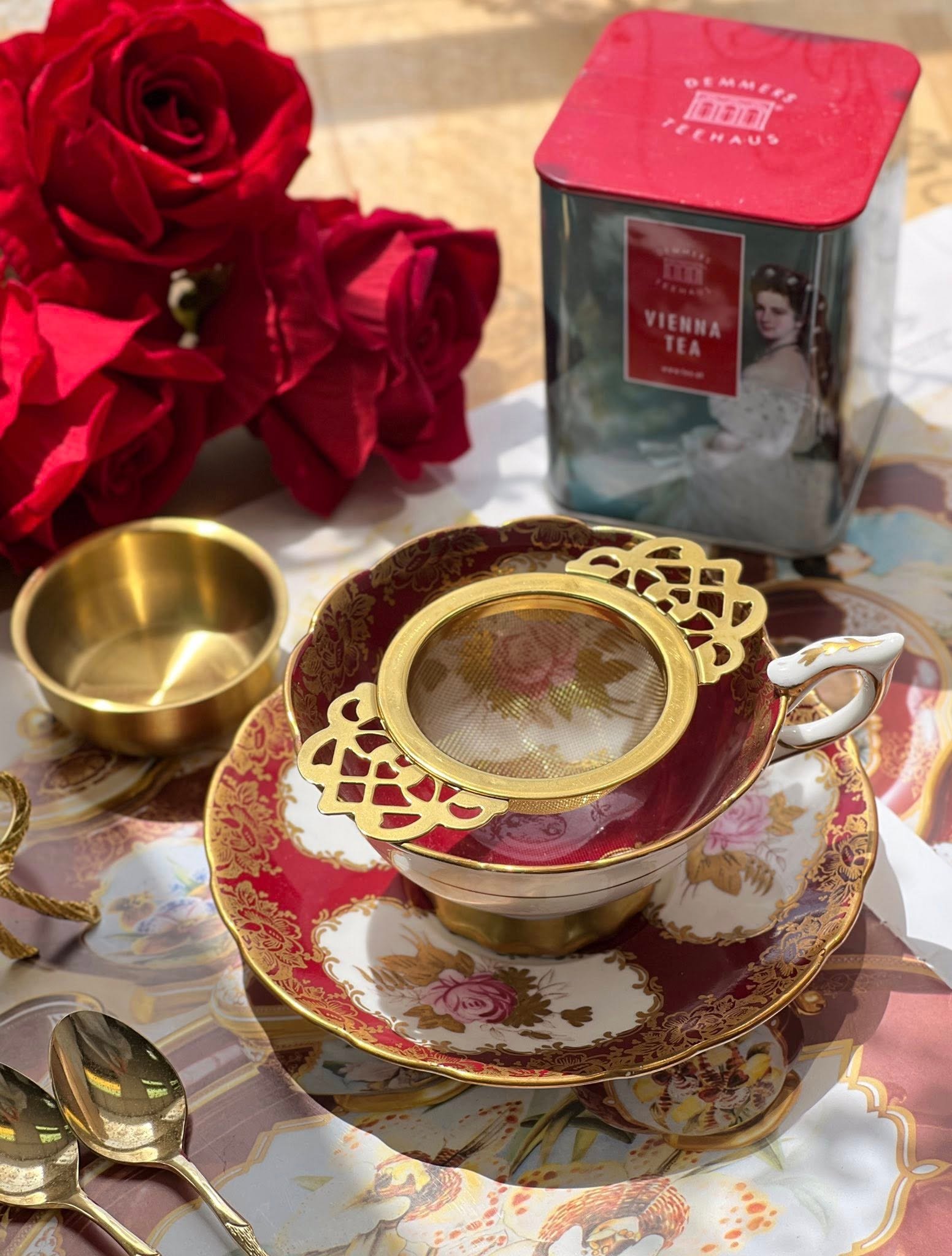 花形濾茶器+底座