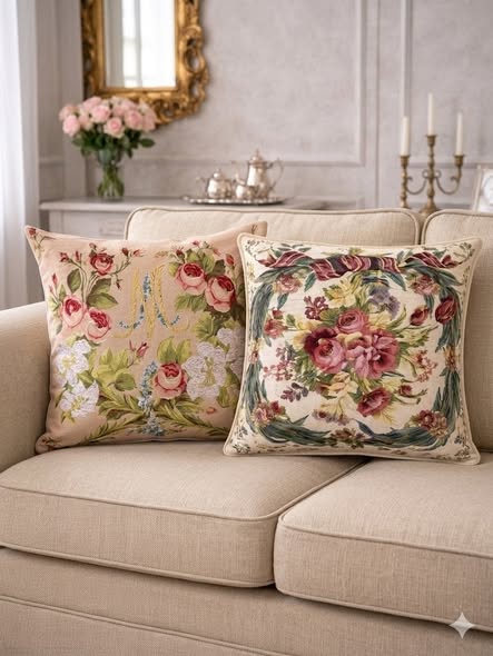 歐洲ADL刺繡抱枕套