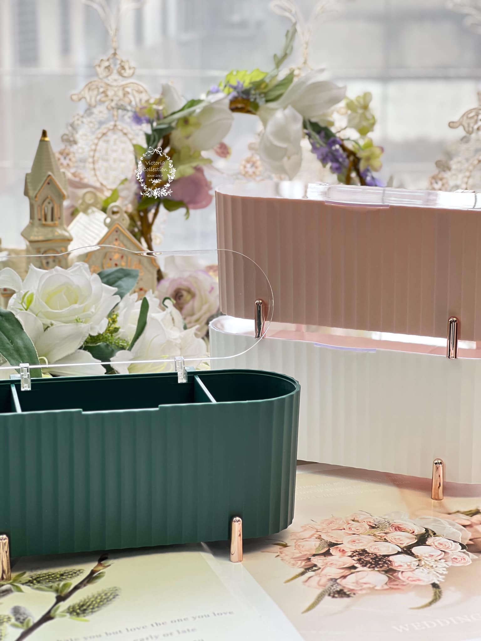 輕奢質感化妝棉收納盒