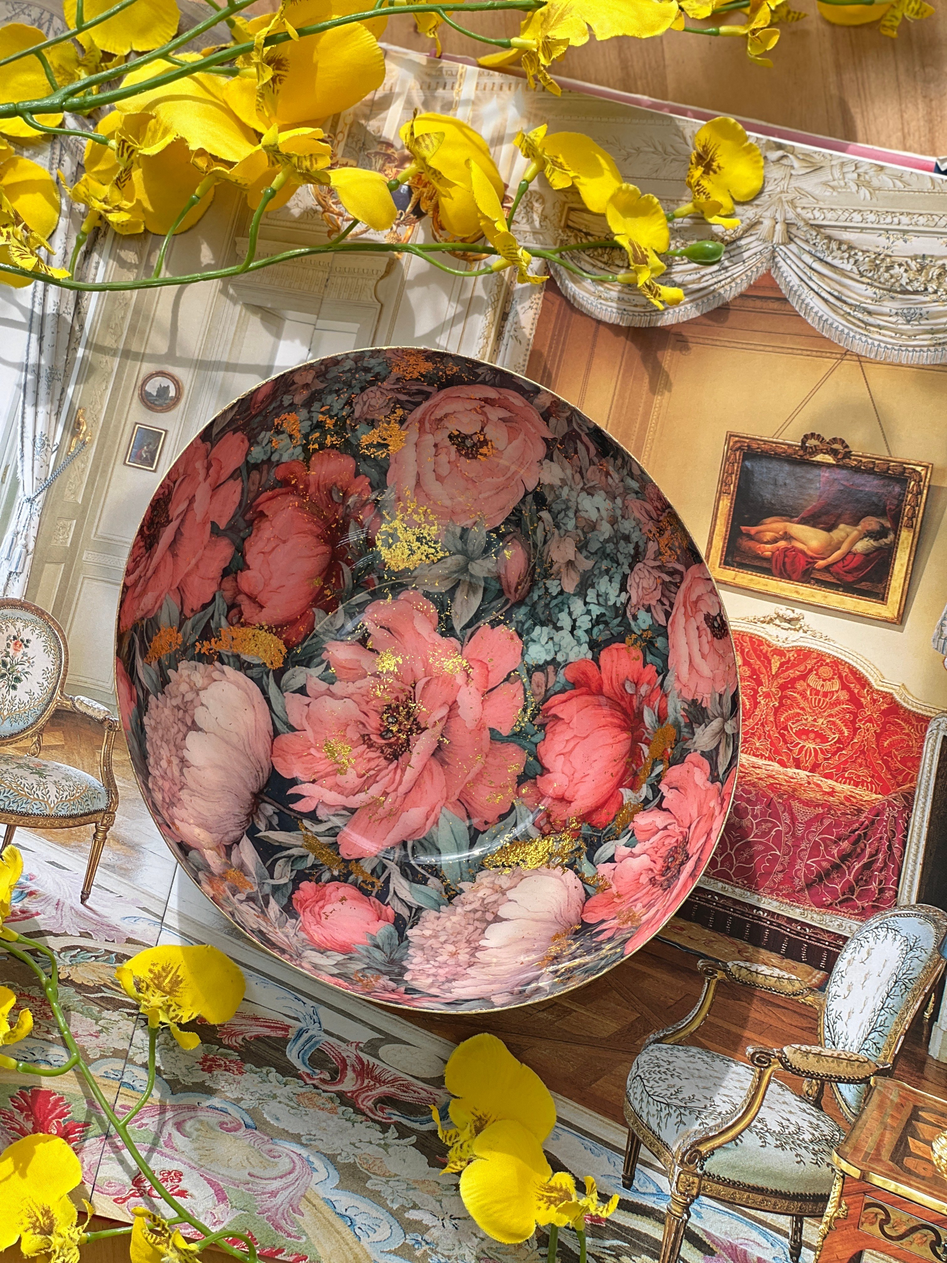 凡爾賽金箔花園碗