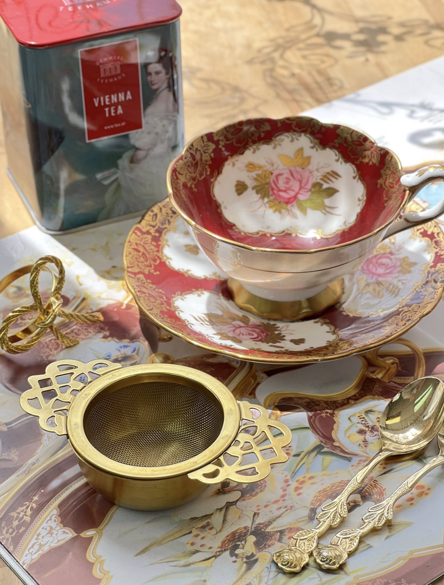 花形濾茶器+底座