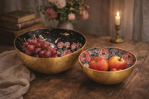 凡爾賽金箔花園碗