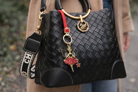 時尚托特編織手提包(附寬版肩背帶)