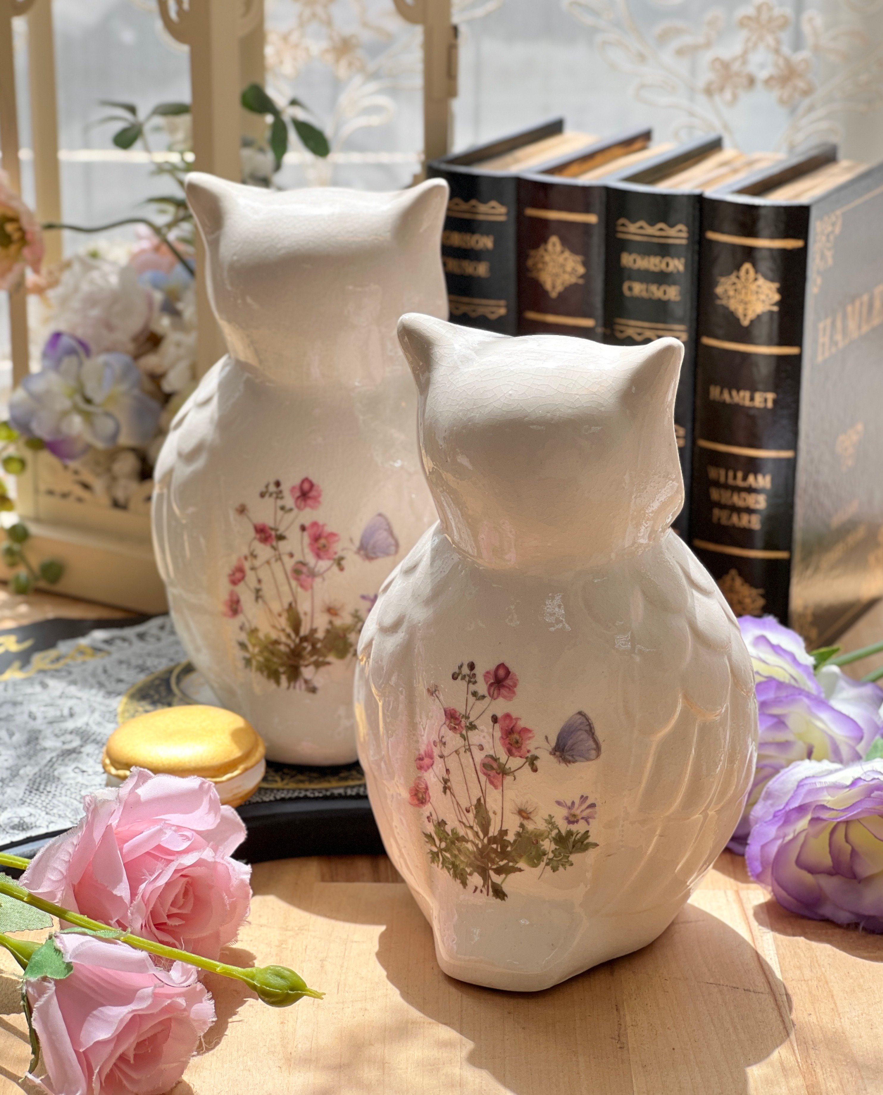 野花詩境·陶瓷貓頭鷹