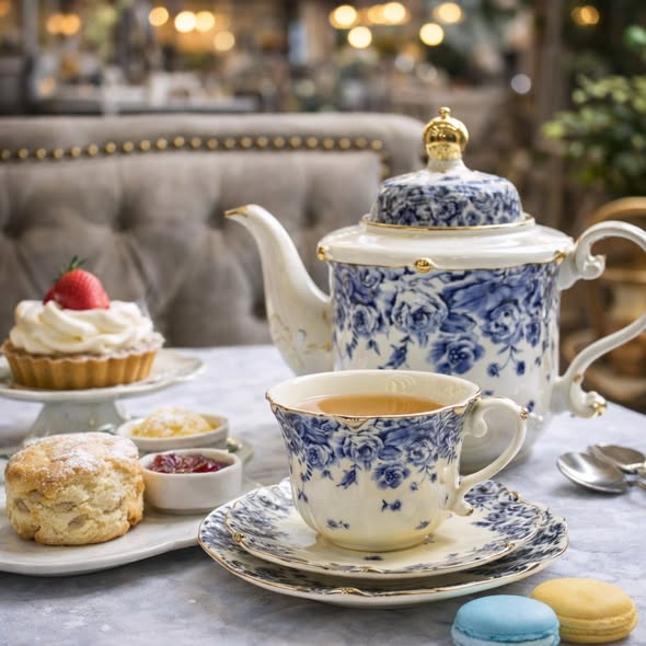 法式藍玫瑰下午茶套組