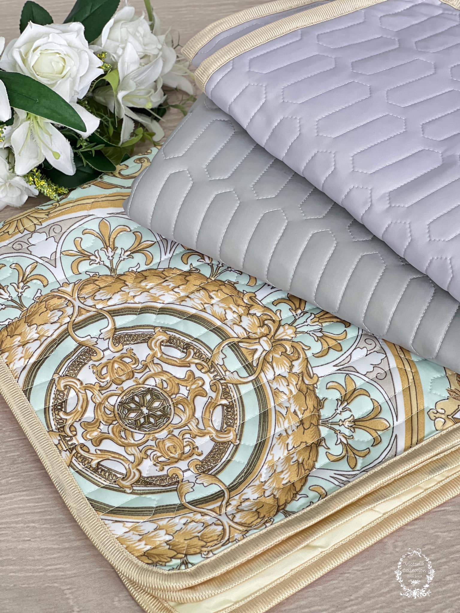 涼感冰絲乳膠涼席三件套