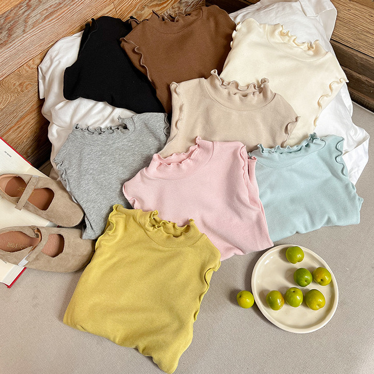 百搭木耳捲邊上衣(4色)