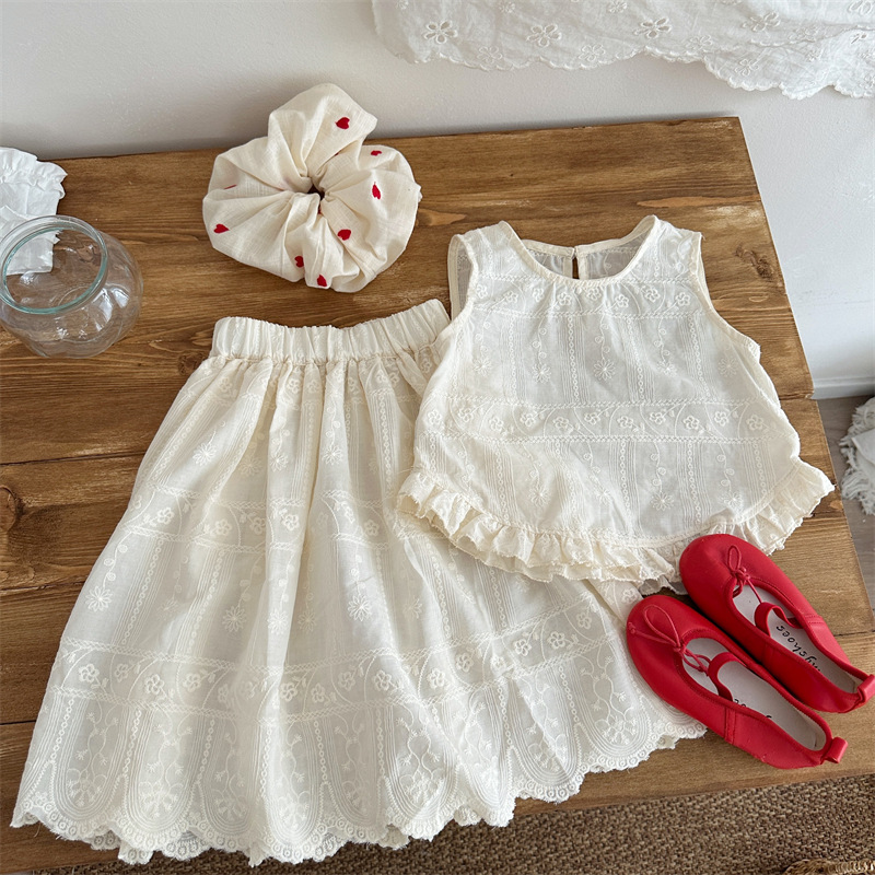 小花園刺繡洋裝套裝