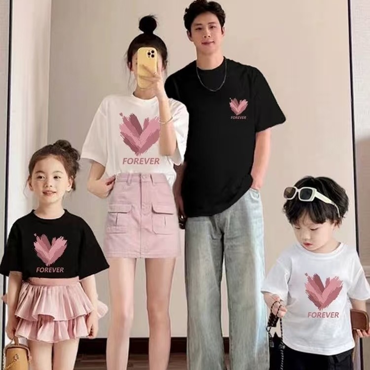 彩繪愛心短袖上衣親子裝