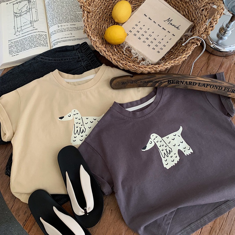 長毛狗狗卡通T恤