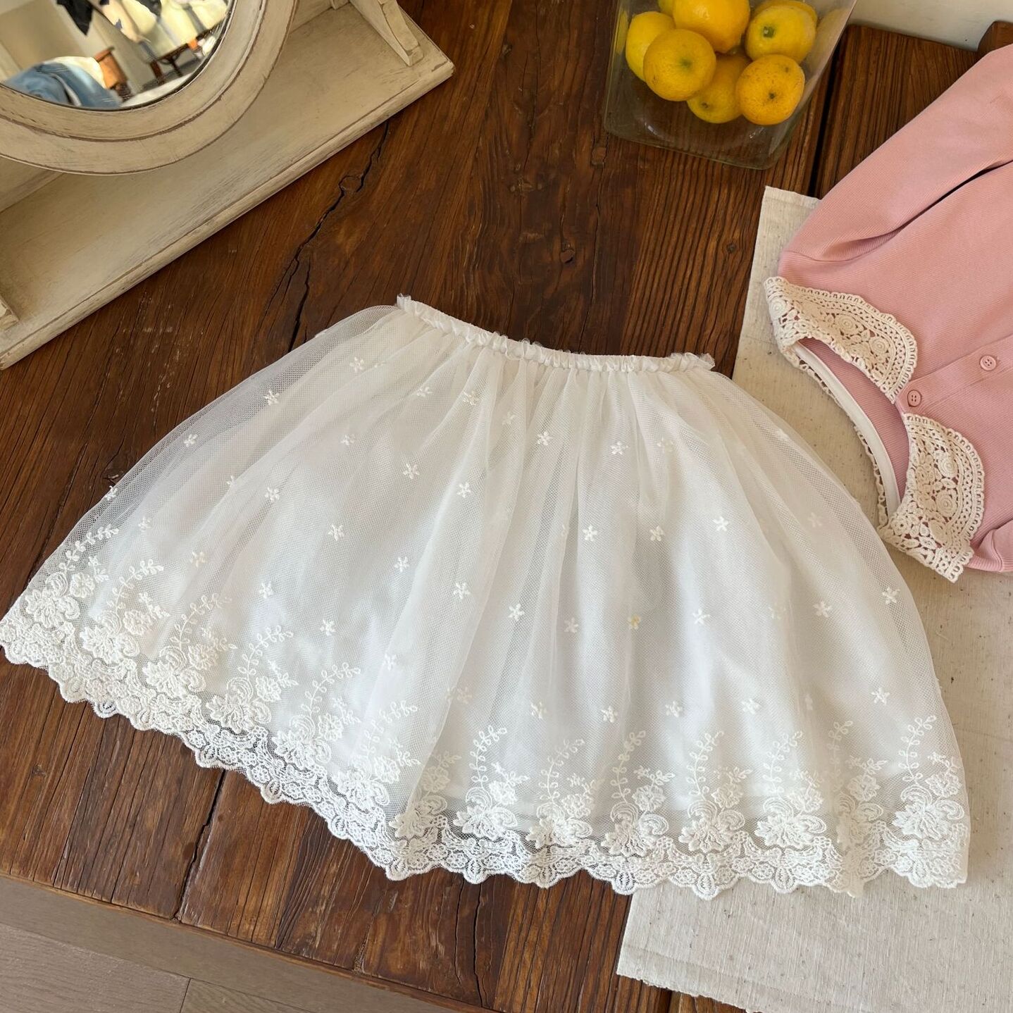 氣質星星繡花紗裙