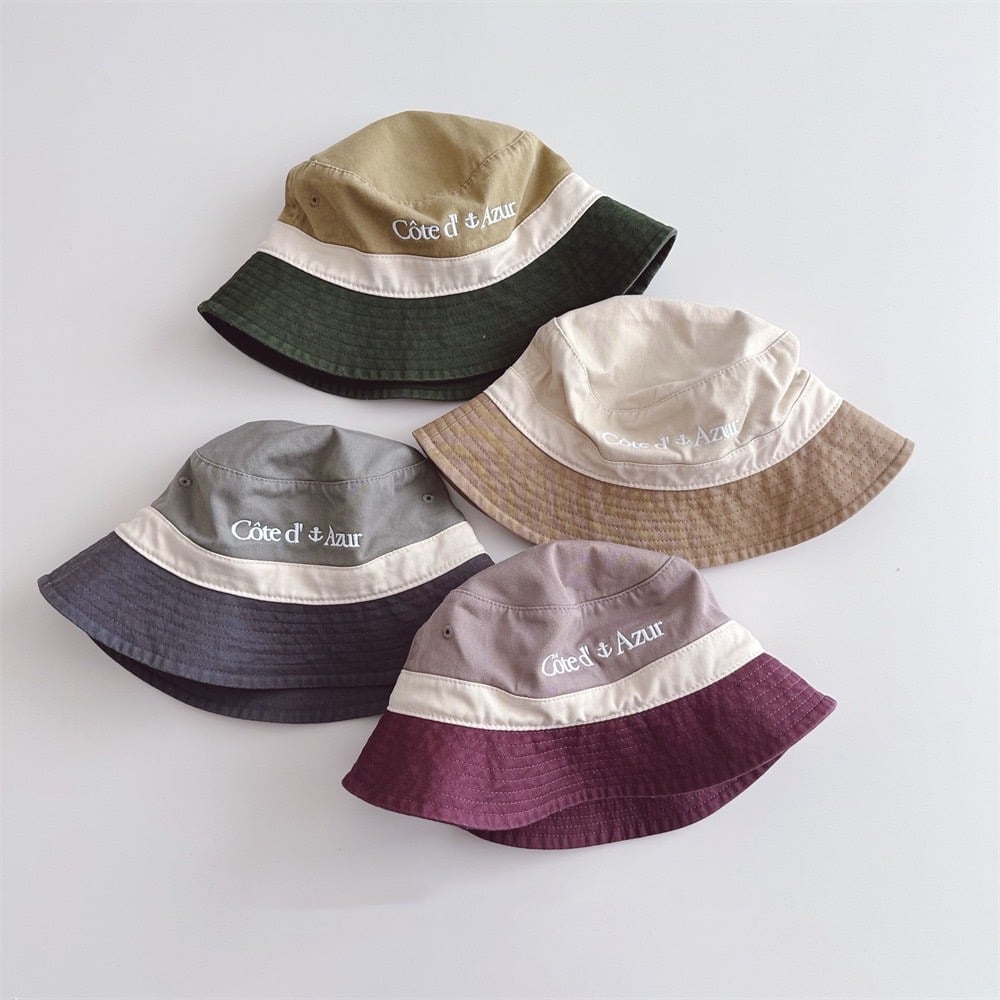 簡約拼色漁夫帽