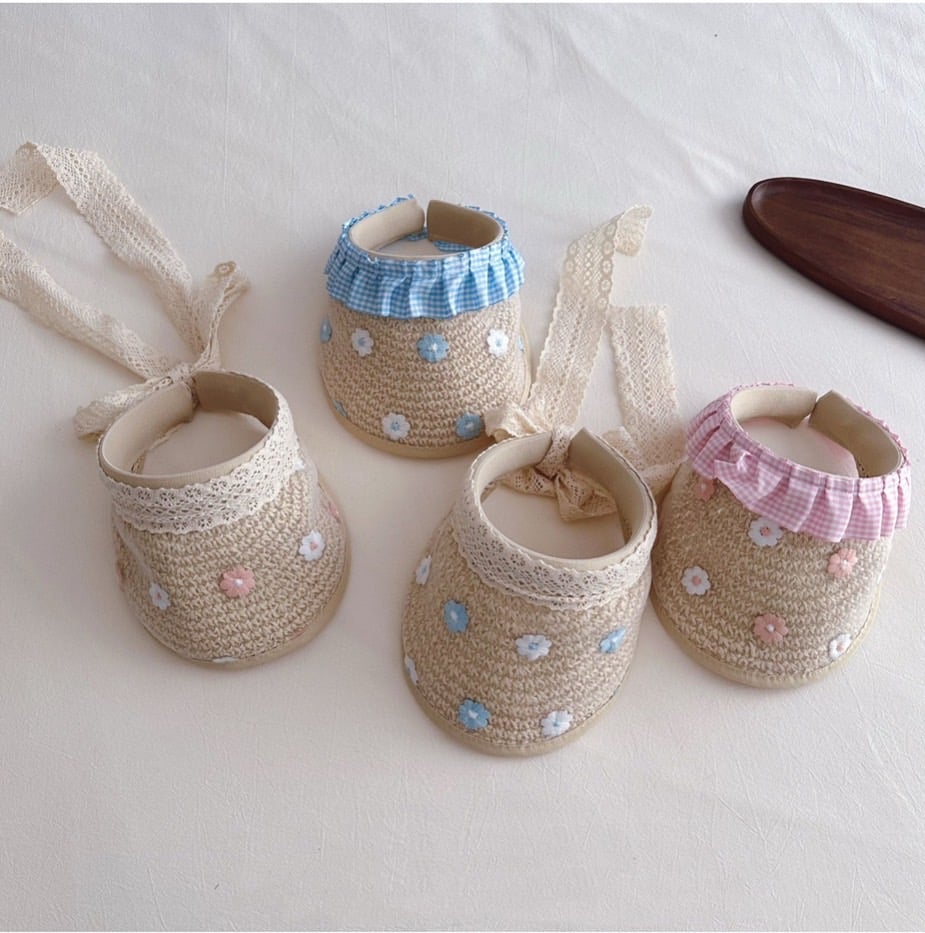 森系小花空頂帽