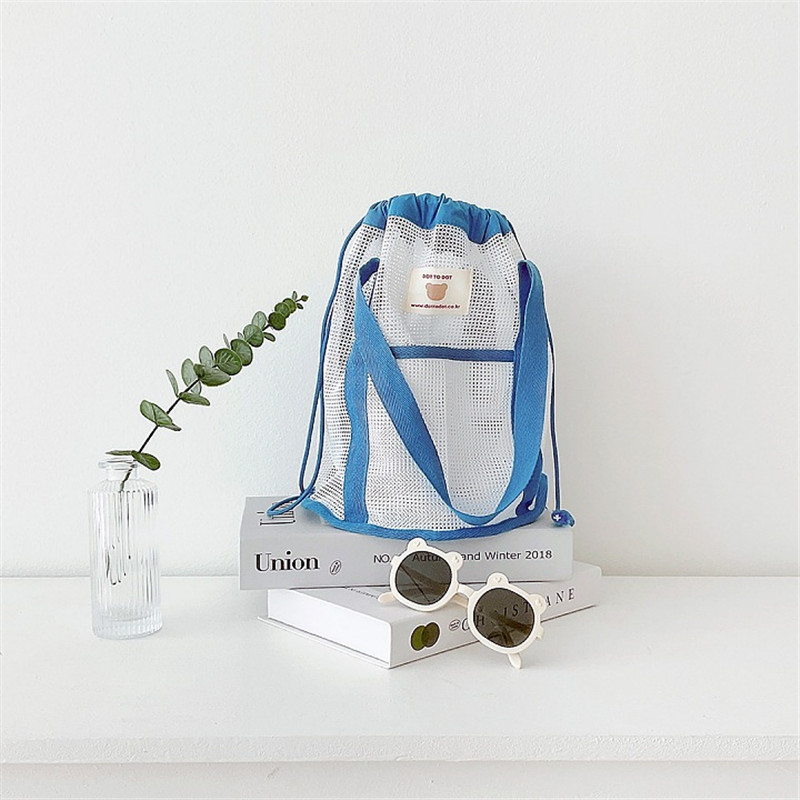 小熊沙灘網格收納袋