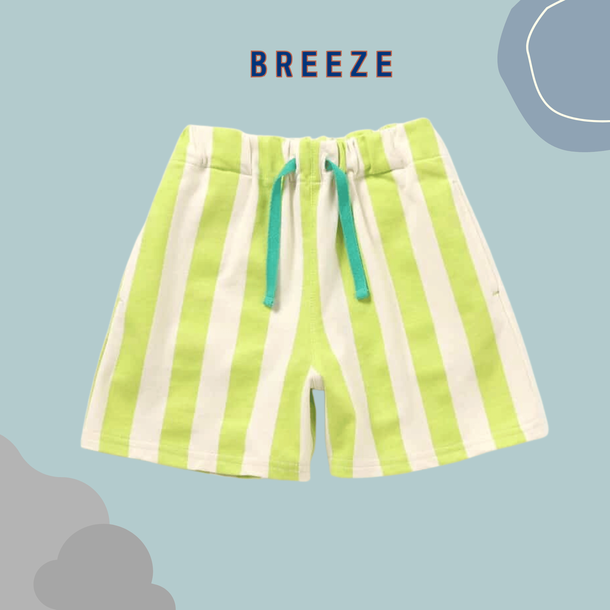 BREEZE 配色條紋短褲