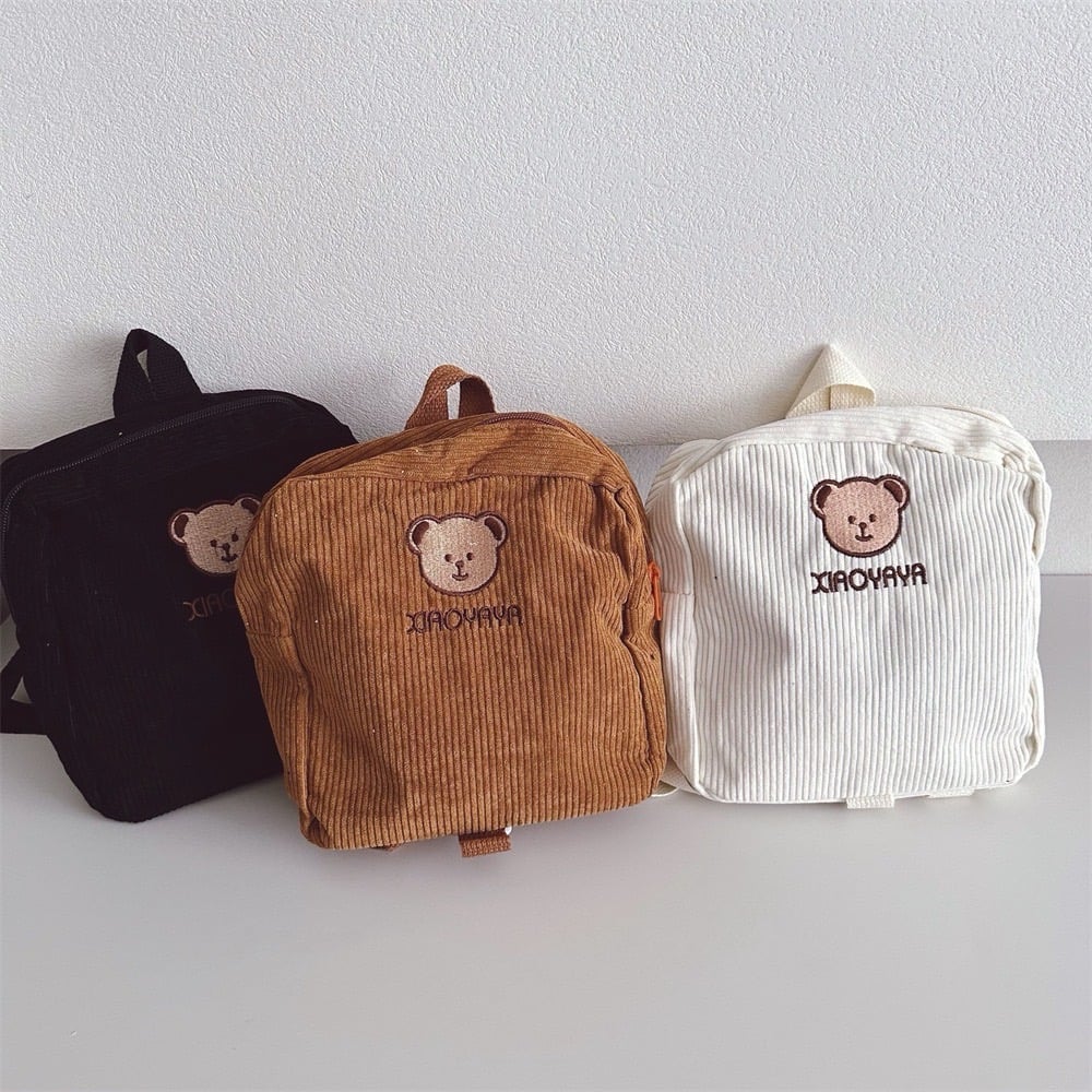 小熊刺繡雙肩包