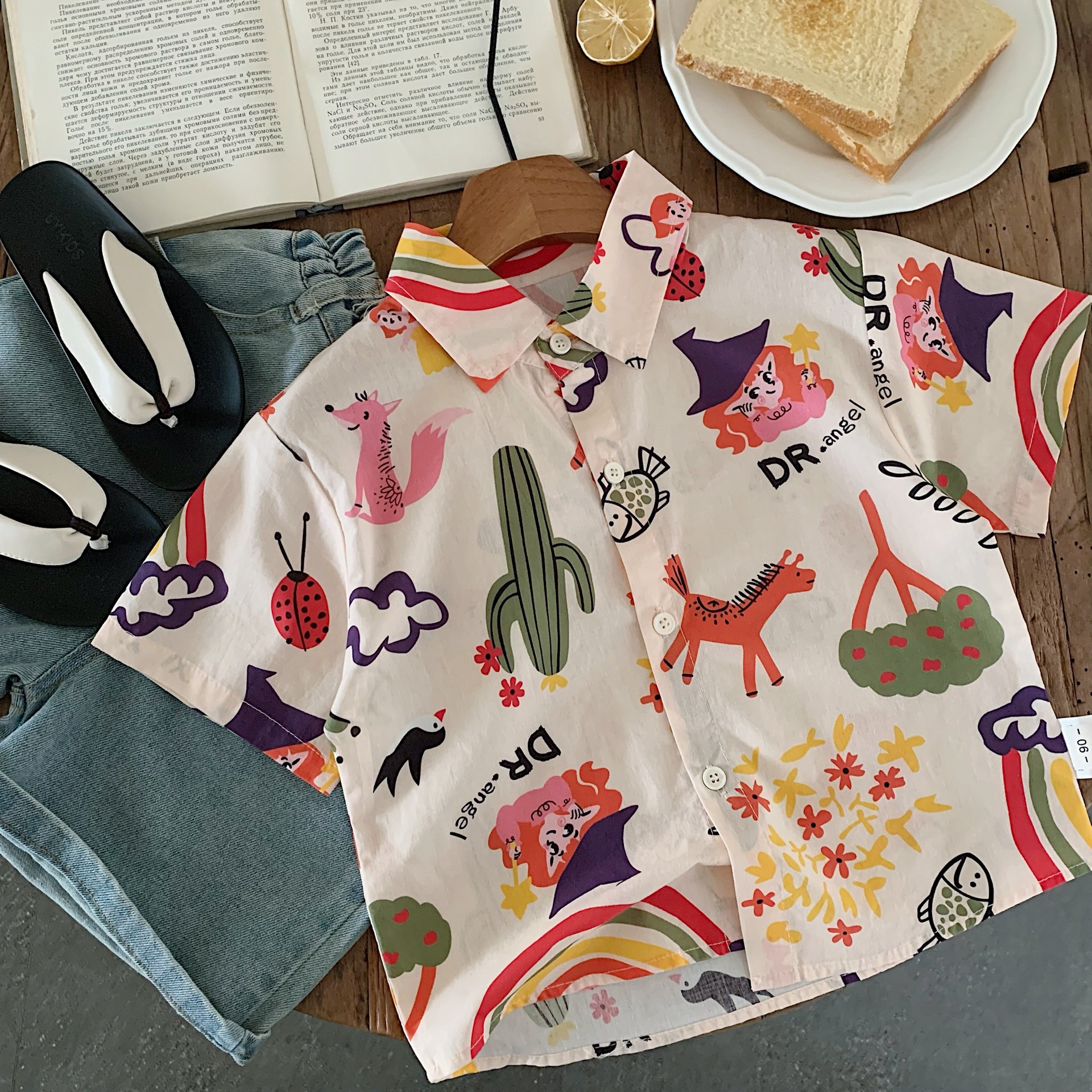 繽紛卡通花襯衫