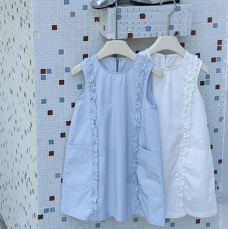 法式花邊無袖洋裝