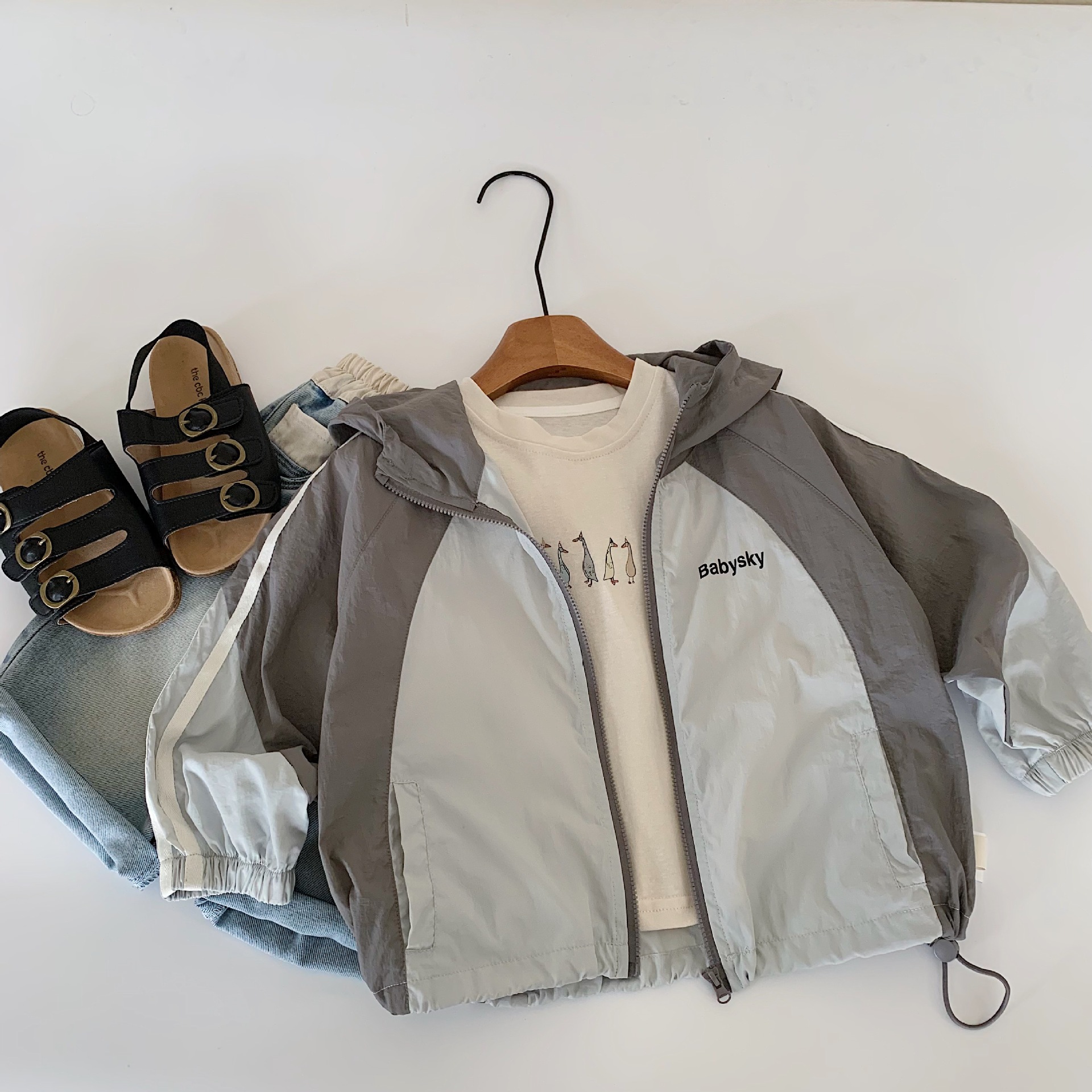 夏日拼色防曬外套