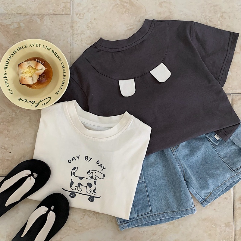 小狗背後立體耳朵T恤