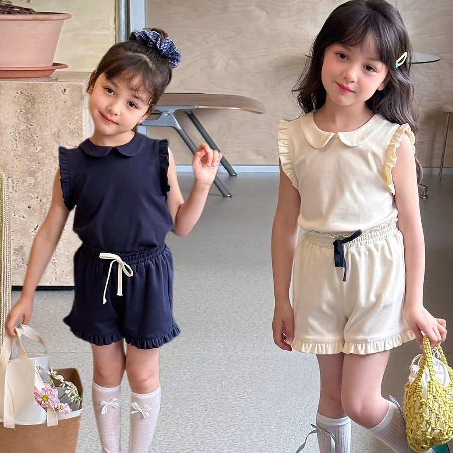 娃娃領花邊套裝